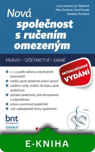 E-kniha: Nová společnost s ručením omezeným - aktualizované vydání od Josková Lucie