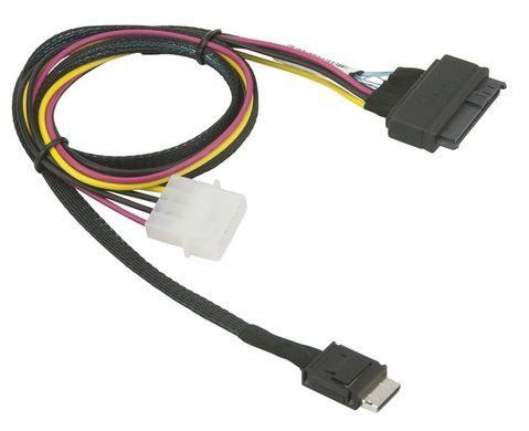 Supermicro 75cm OCuLink to PCIE U.2 with Power Cable (CBL-SAST-1011), CBL-SAST-1011