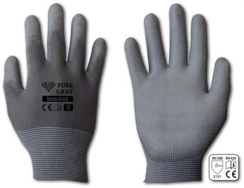 BRADAS rukavice PURE GRAY PU 10 (RWPGY10)