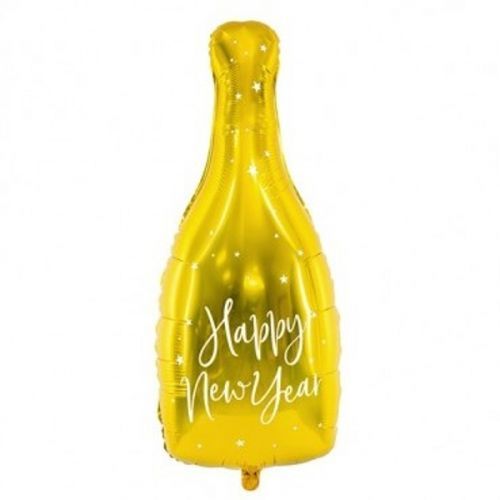 BALÓNEK fóliový Láhev zlatá HNY