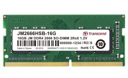 Transcend paměť 16GB (JetRam) SODIMM DDR4 2666 2Rx8 CL19, JM2666HSB-16G