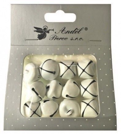 Anděl Rolničky bílé 2 cm, 12 ks 2083