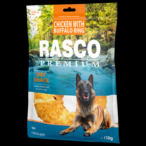 Pochoutka RASCO Premium kruh bůvolí obalený kuřecím masem 110g