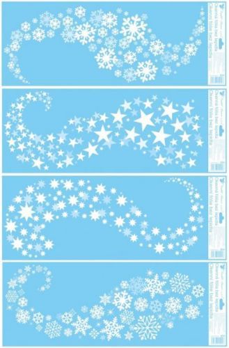 Anděl Okenní fólie vánoční - Pruhy - 60 x 22 cm 231