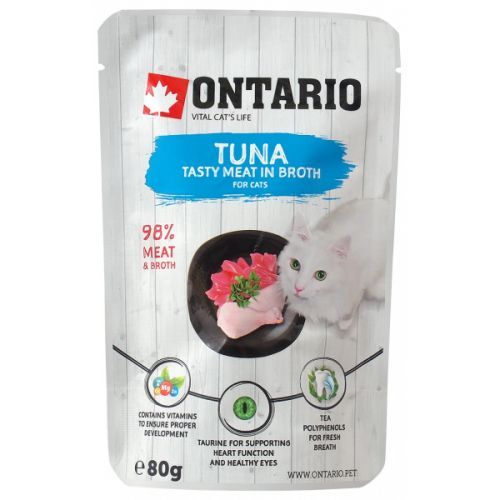 Ontario kapsička tuna in broth 80g