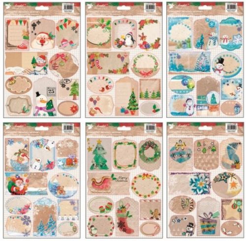 Anděl Samolepicí jmenovky na dárky přírodní 10 ks 219