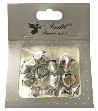 Anděl Rolničky stříbrné 2 cm, 12 ks 2080