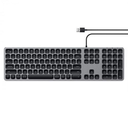 USB klávesnice pro Mac - Satechi, Aluminum Wired Keyboard SpaceGray