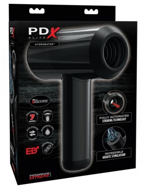PDX Elite Hydrobator - Waterproof Cordless Up and Down Masturbator (Black)