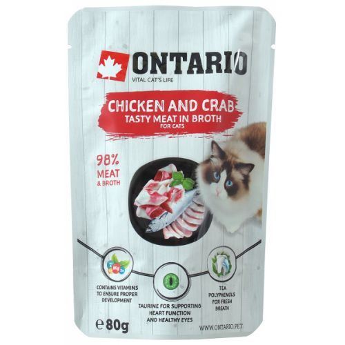 Ontario kapsička chicken and crab in broth 80g