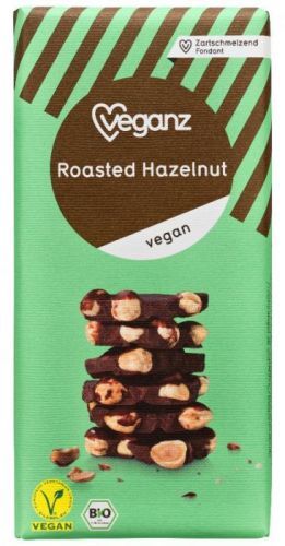Veganz BIO Veganská čokoláda s praženými celými lískovými ořechy