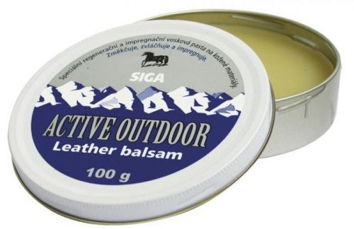 Impregnace vosk Siga Active Outdoor Leather balsam 100g - bezbarvý