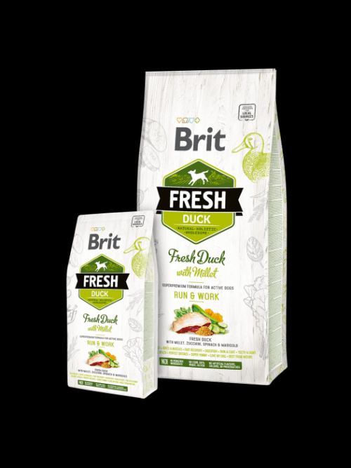 Brit Fresh Duck with Millet Adult Run & Work 2,5 kg