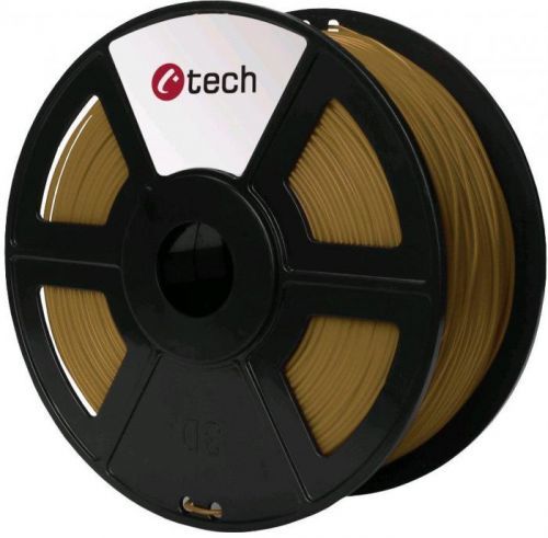 C-TECH Tisková struna (filament) C-TECH, PLA, 1,75mm, 1kg, hnědá (3DF-PLA1.75-BR)