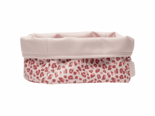 Bebe-Jou Textilní košík na kojenecké potřeby Leopard Pink