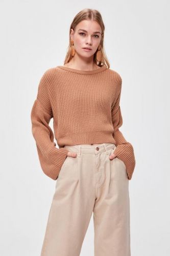 Trendyol Stone Crop and Spanish Sleeve Knitwear Sweater