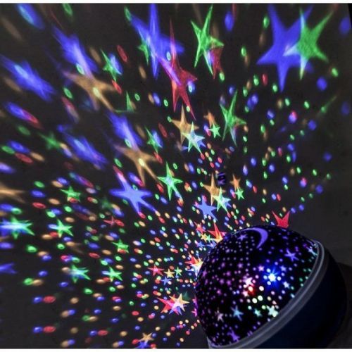 Solight LED vánoční projekční koule, multicolor, 9 režimů, otáčení, USB, 4x AAA