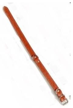 Kožený obojek sv.hnědý 1,8×50cm