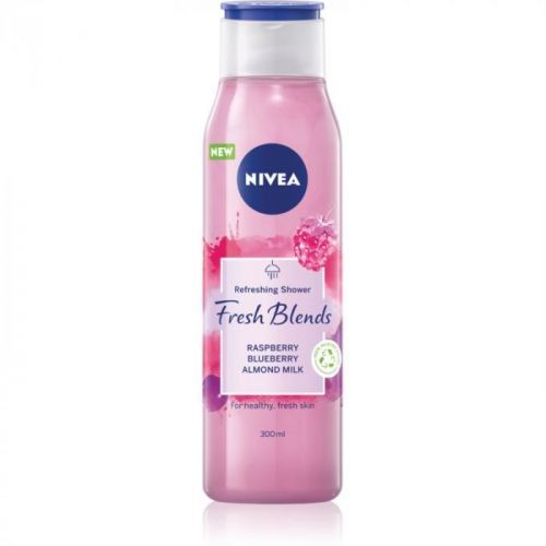 Nivea Fresh Blends Raspberry & Blueberry & Almond Milk osvěžující sprchový gel 300 ml