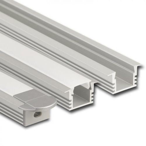 Vestavný hliníkový profil 22x13 mm, mléčný difuzor, komplet, 2 m, Profil VL