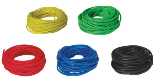 BAND TUBING - Odporová posilovací guma - LATEX FREE - 30 m TL.3 ČERVEN - Červená - Střední