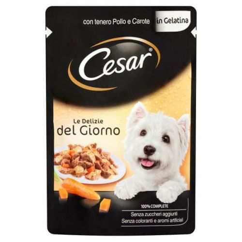 Cesar Kapsička pro dospělé psy s jemným hovězím a mrkví ve šťávě 24x100 g