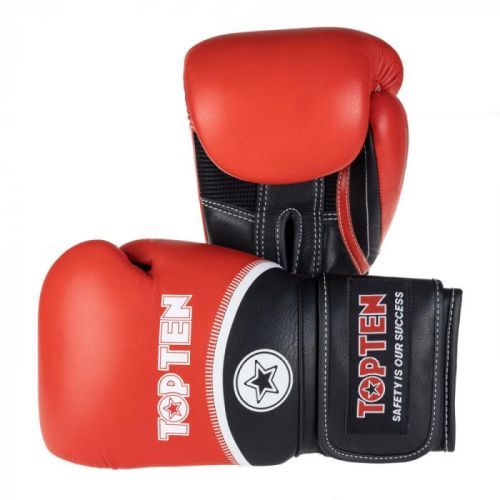 Boxerské rukavice Top Ten 4Select - červená/černá 10