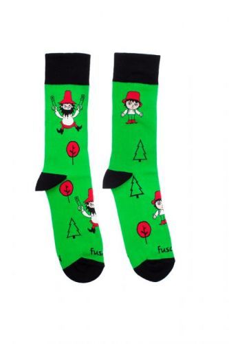 Černo-zelené ponožky Rumcajz