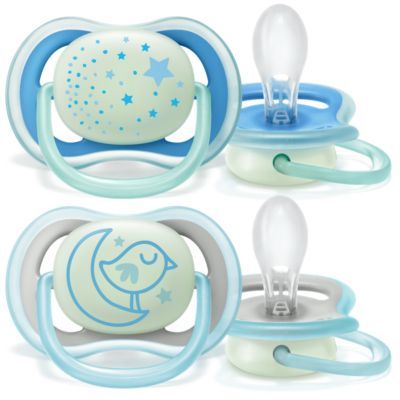 Philips Avent ultra air pacifier SCF376/21 With glow-in-the-dark button 6-18m Orthodontic & BPA-Free 2-pack