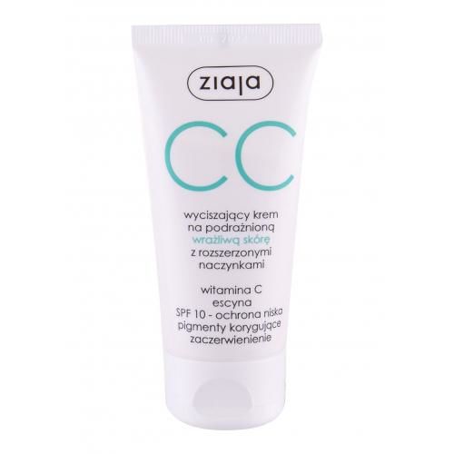 Ziaja CC Cream SPF10 50 ml zklidňující cc krém s vitamínem c pro citlivou pleť pro ženy