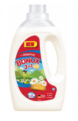 Bonux Soft Chammomile prací gel, 20 praní  1,1 l