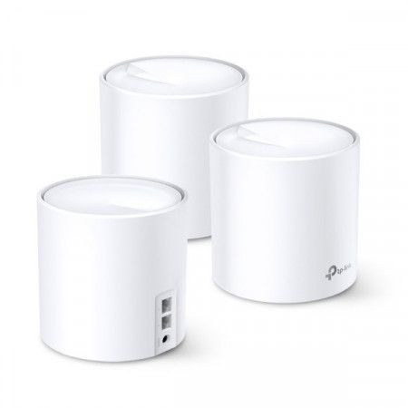 TP-LINK Deco X60 AX3000 Whole-Home Mesh WiFi System Wi-Fi 6 2402Mbps na 5GHz+574Mbps na 2.4GHz 3-pack, DECO X60(3-PACK)