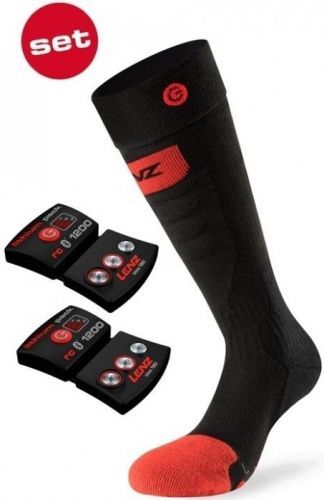 Lenz Set Of Heat Sock 5.0 Toe Cap Slim Fit + Lithium Pack RCB 1200 - black/red/grey 42-44