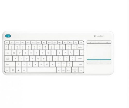 LOGITECH Wireless Touch Keyboard K400 plus, USB,CZ, bílá (920-007152)