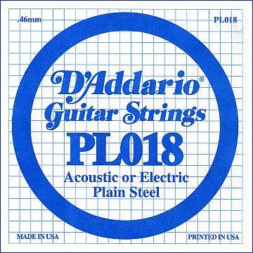 D'Addario Plain Steel - Jednotlivá struna - .018