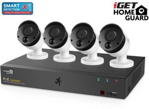 IGET HGNVK85304 - Kamerový PoE FullHD set, 8CH NVR + 4x IP 1080p kamera, SMART detekce (HGNVK85304)