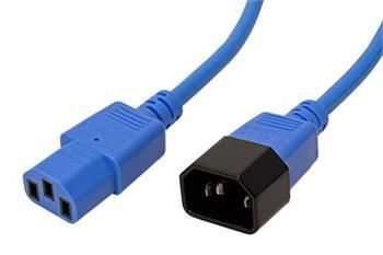 Roline Kabel síťový prodlužovací IEC320 C14 - IEC320 C13, 0,8m, modrý