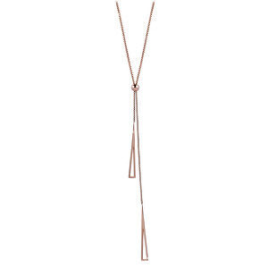 Troli Posuvný bronzový náhrdelník s trojúhelníky