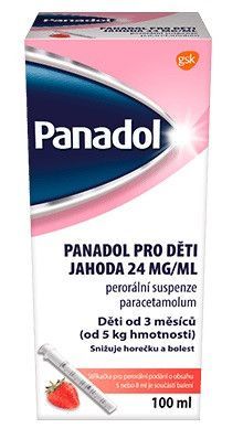 PANADOL PRO DĚTI JAHODA 24MG/ML perorální SUS 100ML III