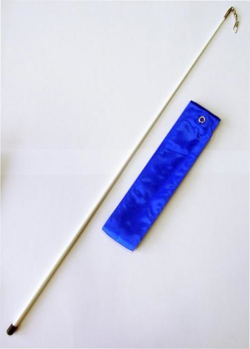 Gymnastická stuha OFFICIAL FANTASIA + tyčka světlemodrá - modrá