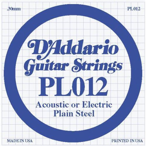 D'Addario Plain Steel - Jednotlivá struna - .012