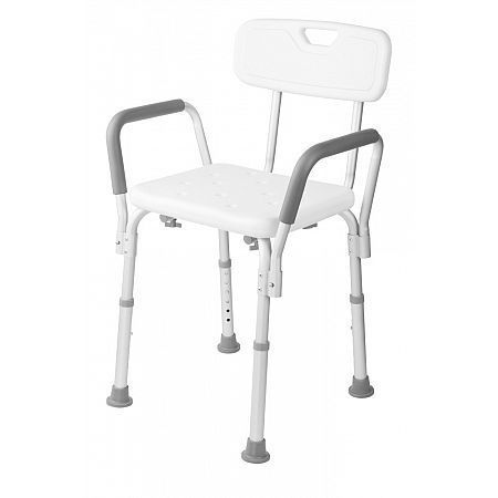 HomeLife Koupelnová židle výškově stavitelná Z120 bílá