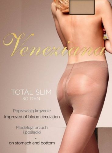 Veneziana Total Slim 30 den punčochové kalhoty 2-S Nero