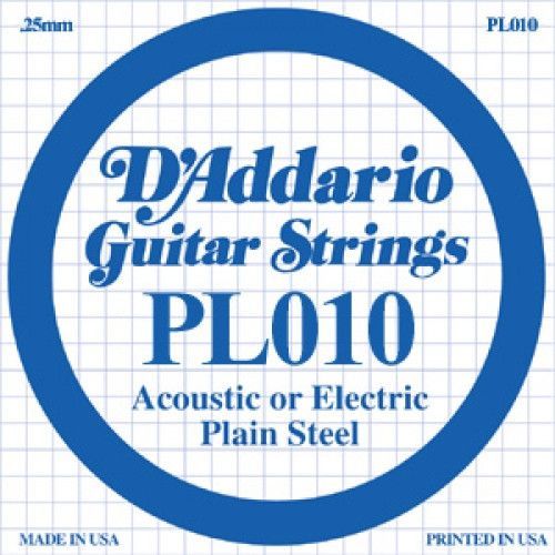 D'Addario Plain Steel - Jednotlivá struna - .010