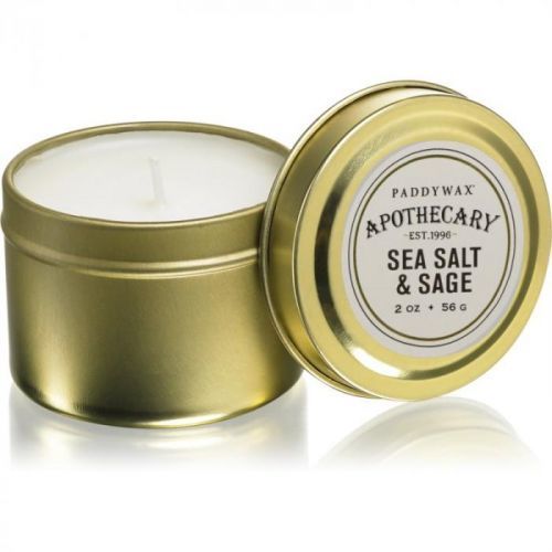Paddywax Apothecary Sea Salt & Sage vonná svíčka v plechovce 56 g