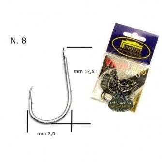 LINEA EFFE Háčky se dvěma hroty na rámínku VIGOR IZUMO ČERNÝ NIKL vel. 6