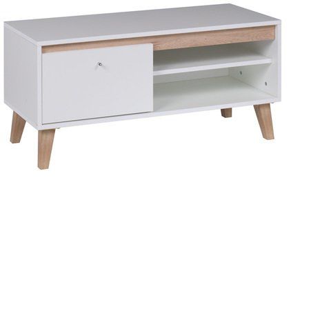 GIB Tv stolek OLIVERIO 100 bílý 100x46,5x40 dub san remo světlý / bílá