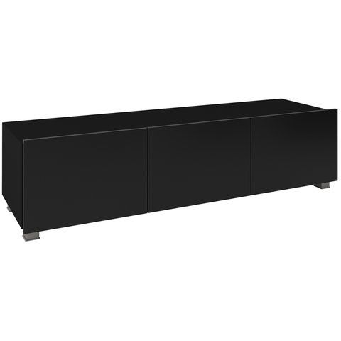 GIB Tv stolek Corinto 150, černá/černý lesk 150x37x43 Černá / černý lesk