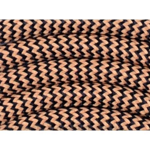 Textilní kabel H03VV-F 2x0,75 2m zigzag art deco 29 (CYSY 2Dx0,75)