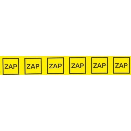 Samolepka, Značení ZAP v obdélníku (6x) (žlutá) 25x145mm